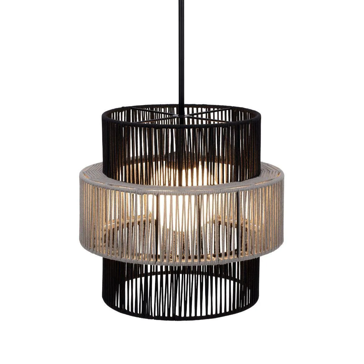 Aden 22 in. Pendant Light black and grey Finish