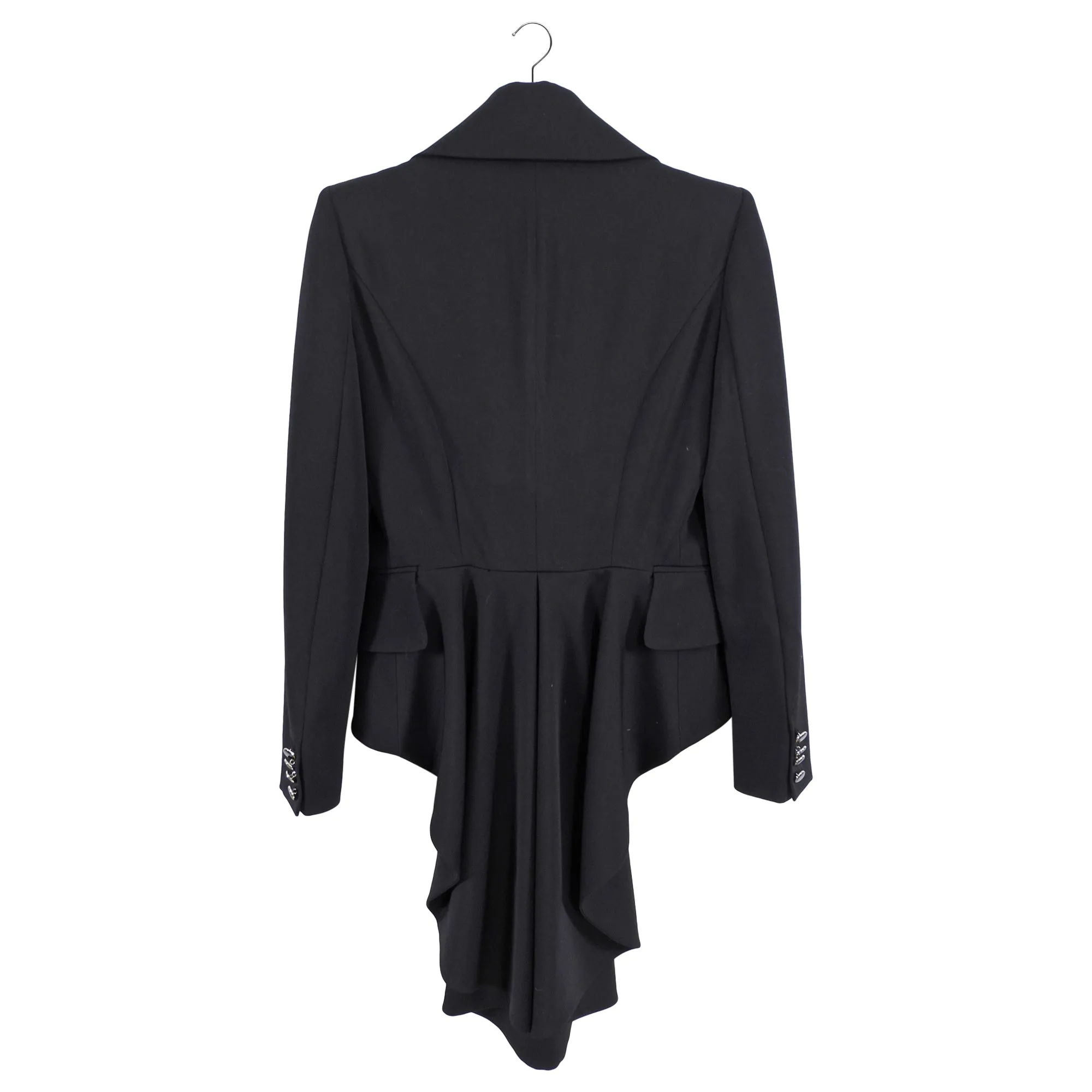 Alexander McQueen Fitted Black Tail Blazer - IT42 / S