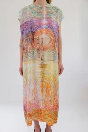 Anntian Silk Simple Dress Panel Print GLH