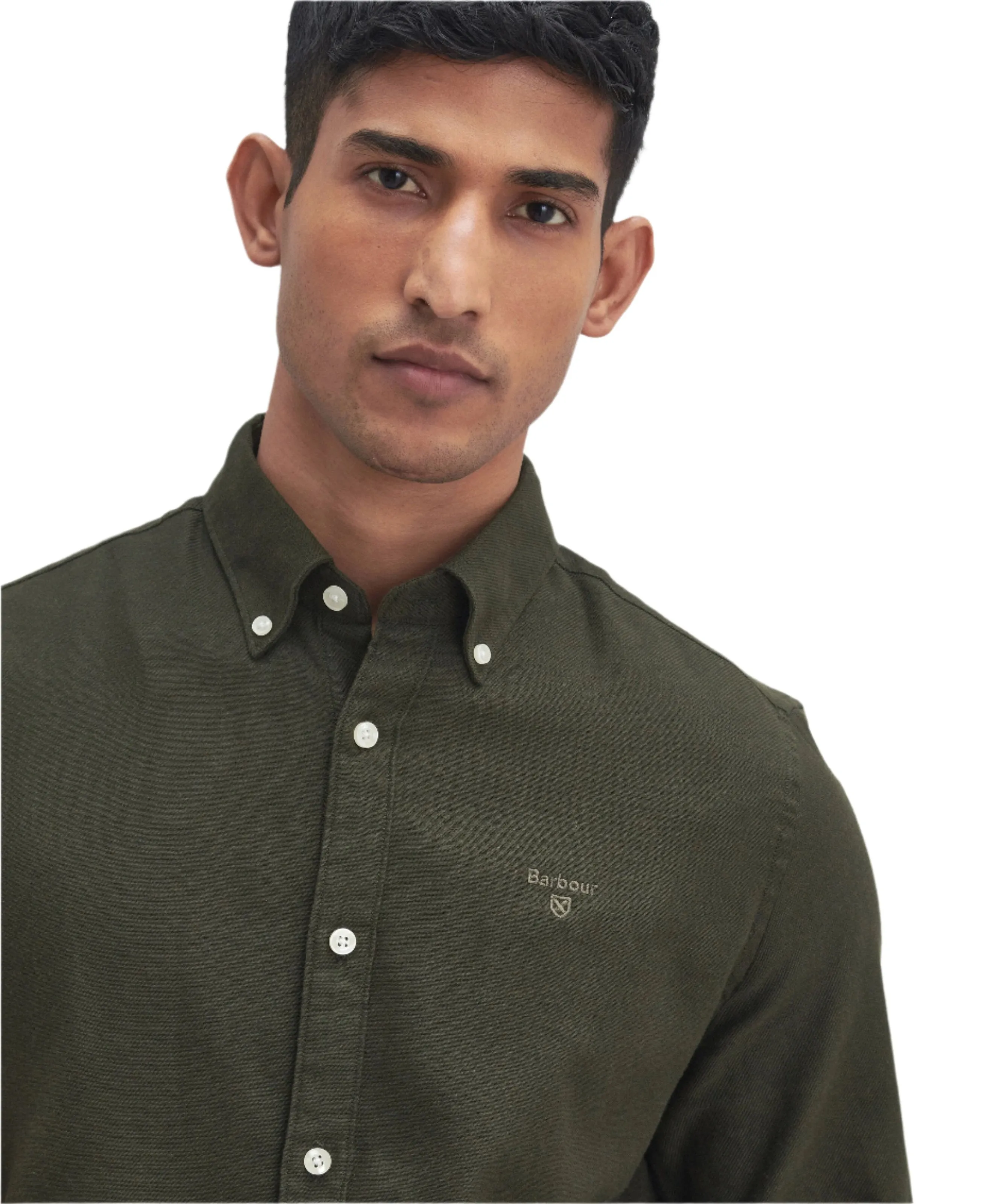 Barbour Mens Twilbridge Tailored Shirt Forest