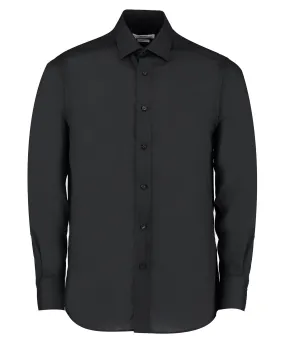 Black - Tailored business shirt long-sleeved (tailored fit)