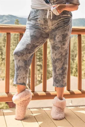 Blue Zone Planet |  Plus Navy Tie-dye High-waisted Sweatpants