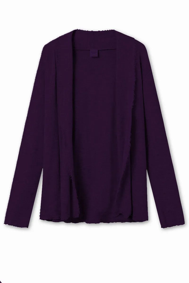 Blusbar Short Cardigan Aubergine