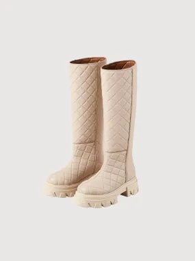 Boots Katiuska Goal Digger Beige Leather | Alohas
