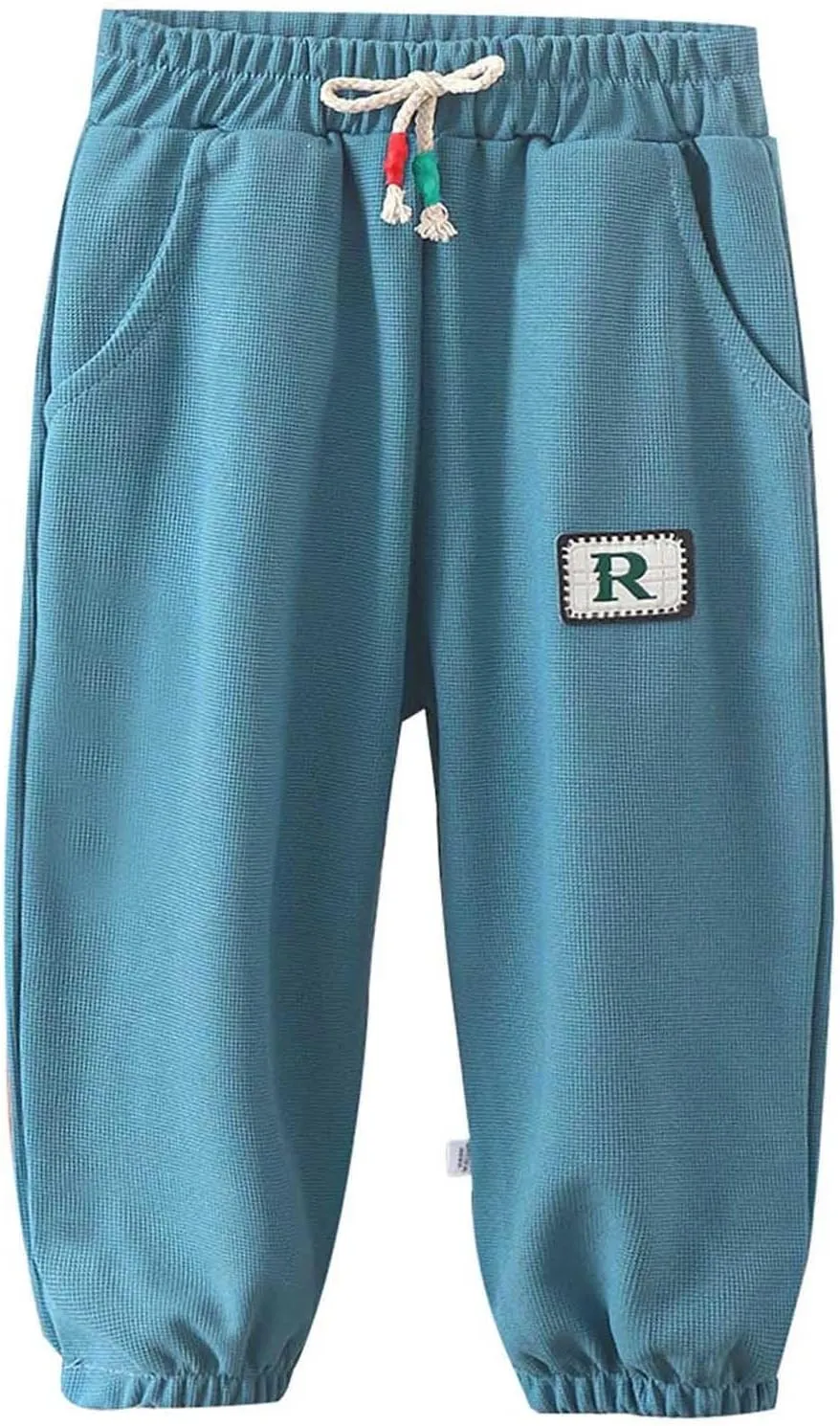 Boys Girls Basic Stretchy Sports Pants Drawstring Cotton Fleece Active Jogger Athletic Sweatpants Infant Riding Pants