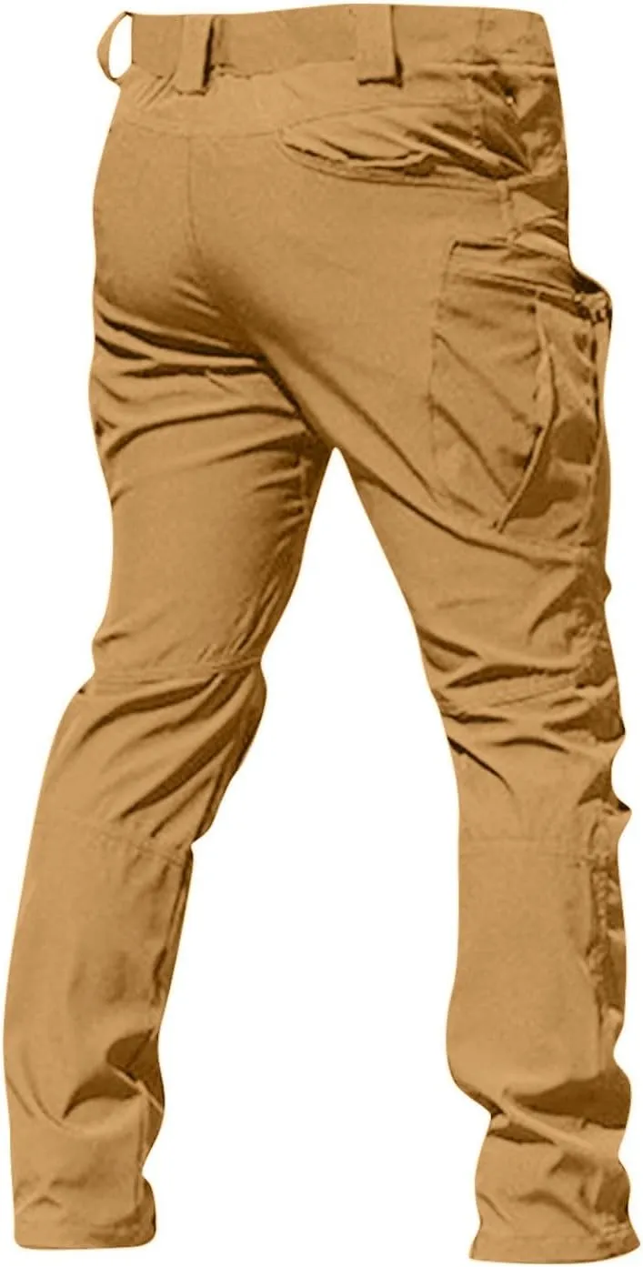Cargo Pants for Men, Multi-Functional Pocket Relaxed Fit Outdoor Long Pants