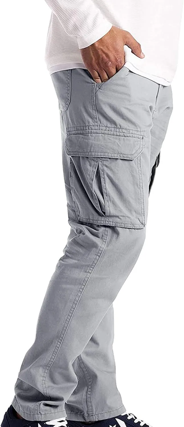 Cargo Pants for Men Multi Pockets Relaxed Fit Work Trousers Tactical Pants Outdoor Sport Men's Pants