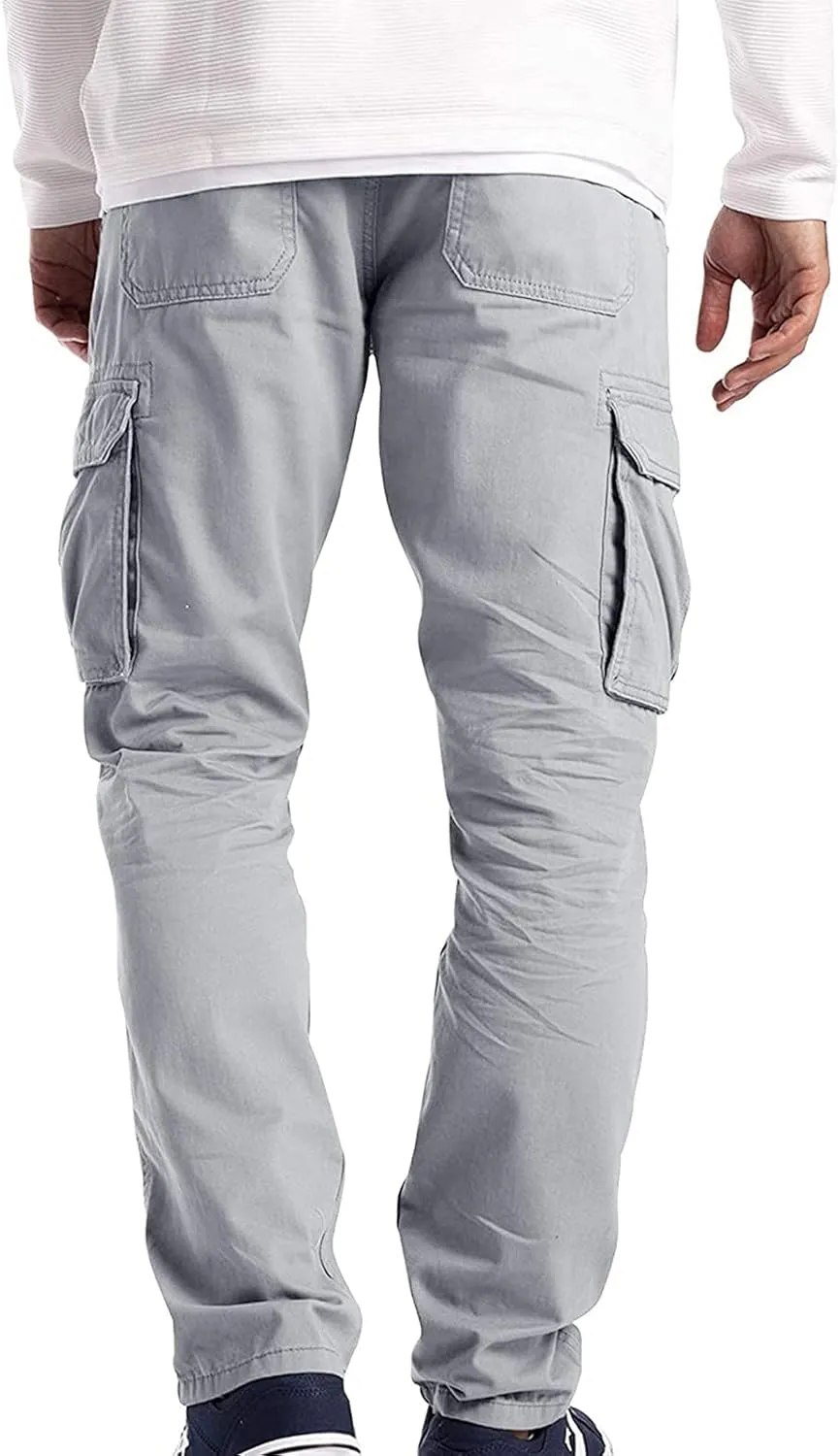 Cargo Pants for Men Multi Pockets Relaxed Fit Work Trousers Tactical Pants Outdoor Sport Men's Pants