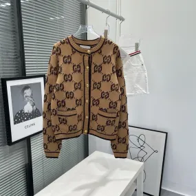 CLTH303 Chunky Wool Bicolor Cardigan / Size:S/M/L