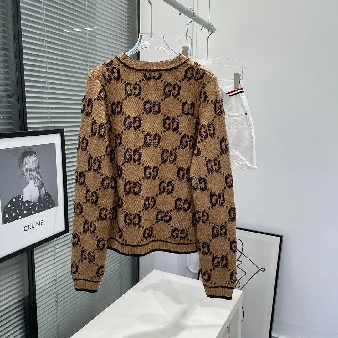CLTH303 Chunky Wool Bicolor Cardigan / Size:S/M/L