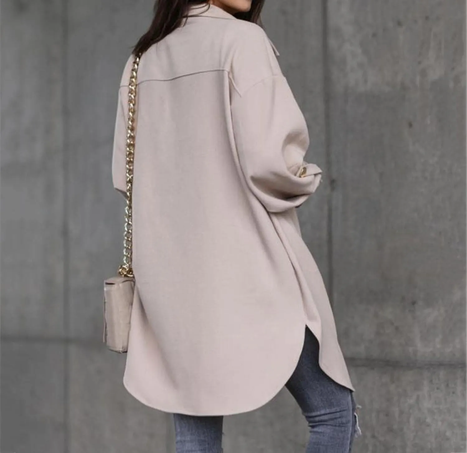 Coat for Women Casual Lapel Single Breasted Jacket Trench Coat Long Sleeve Hooded Cardigan Sweater Fall Outfits Pocket