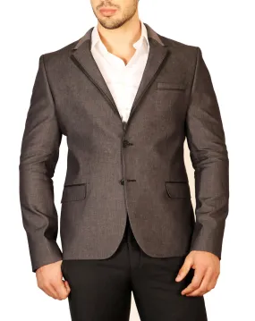 Contrast Lapel Casual Jacket