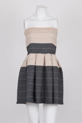 Cooper St Patterned Strapless Pleated Dress 12