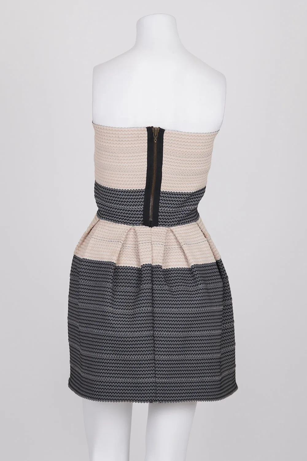 Cooper St Patterned Strapless Pleated Dress 12