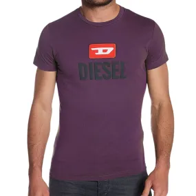 Diesel New Bold Logo Dark Purple T-Shirt