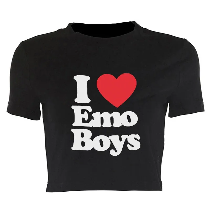 Emo Boys Stylish Bold Graphic Tee