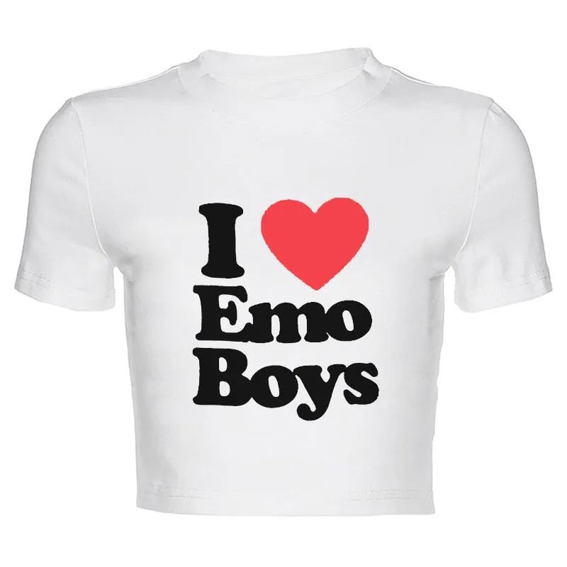 Emo Boys Stylish Bold Graphic Tee