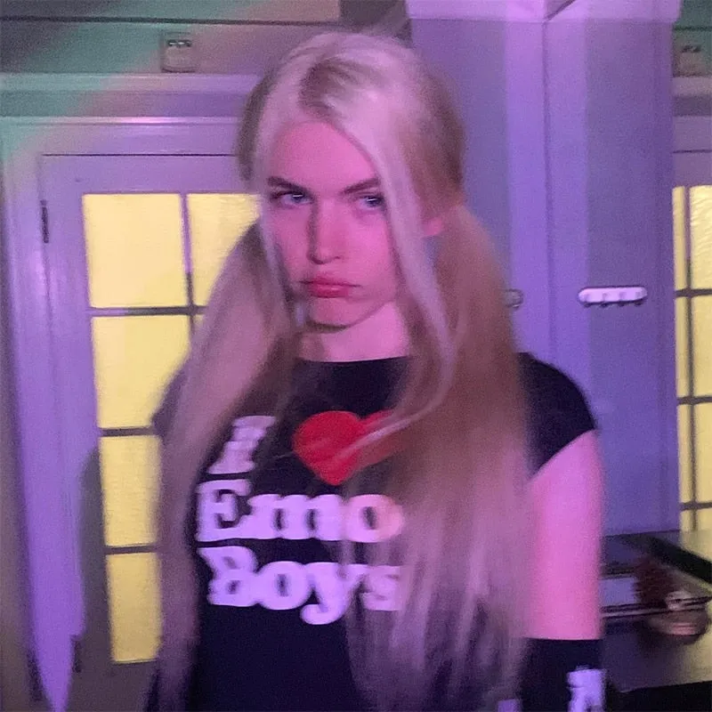 Emo Boys Stylish Bold Graphic Tee