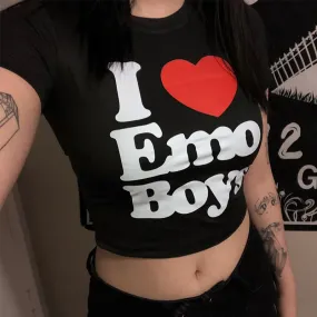 Emo Boys Stylish Bold Graphic Tee