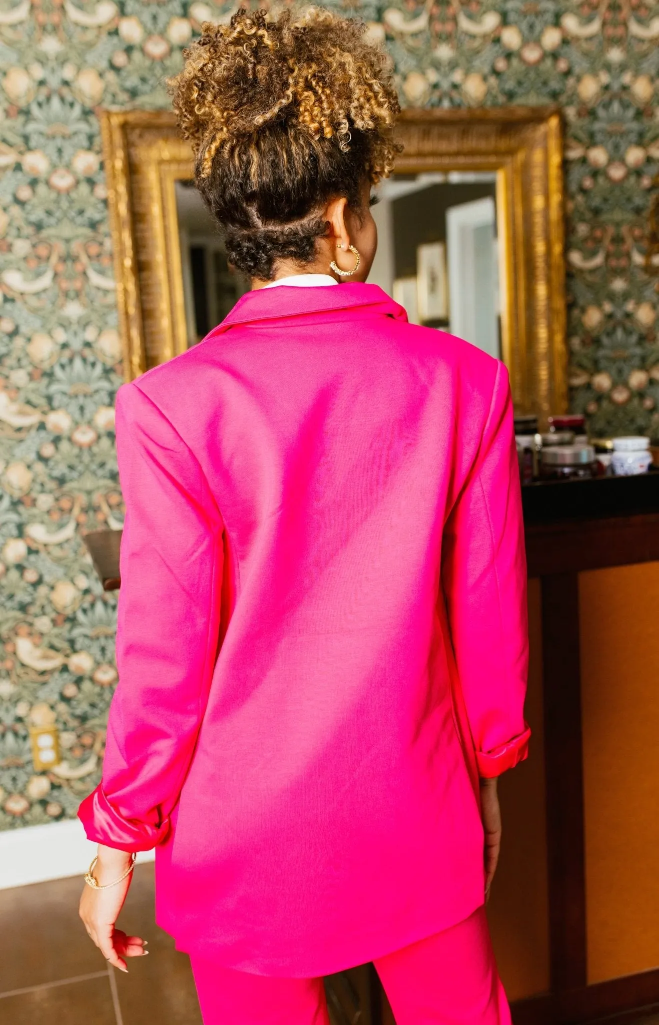 Endless Rose: Fitted Blazer, FUCHSIA