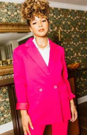 Endless Rose: Fitted Blazer, FUCHSIA