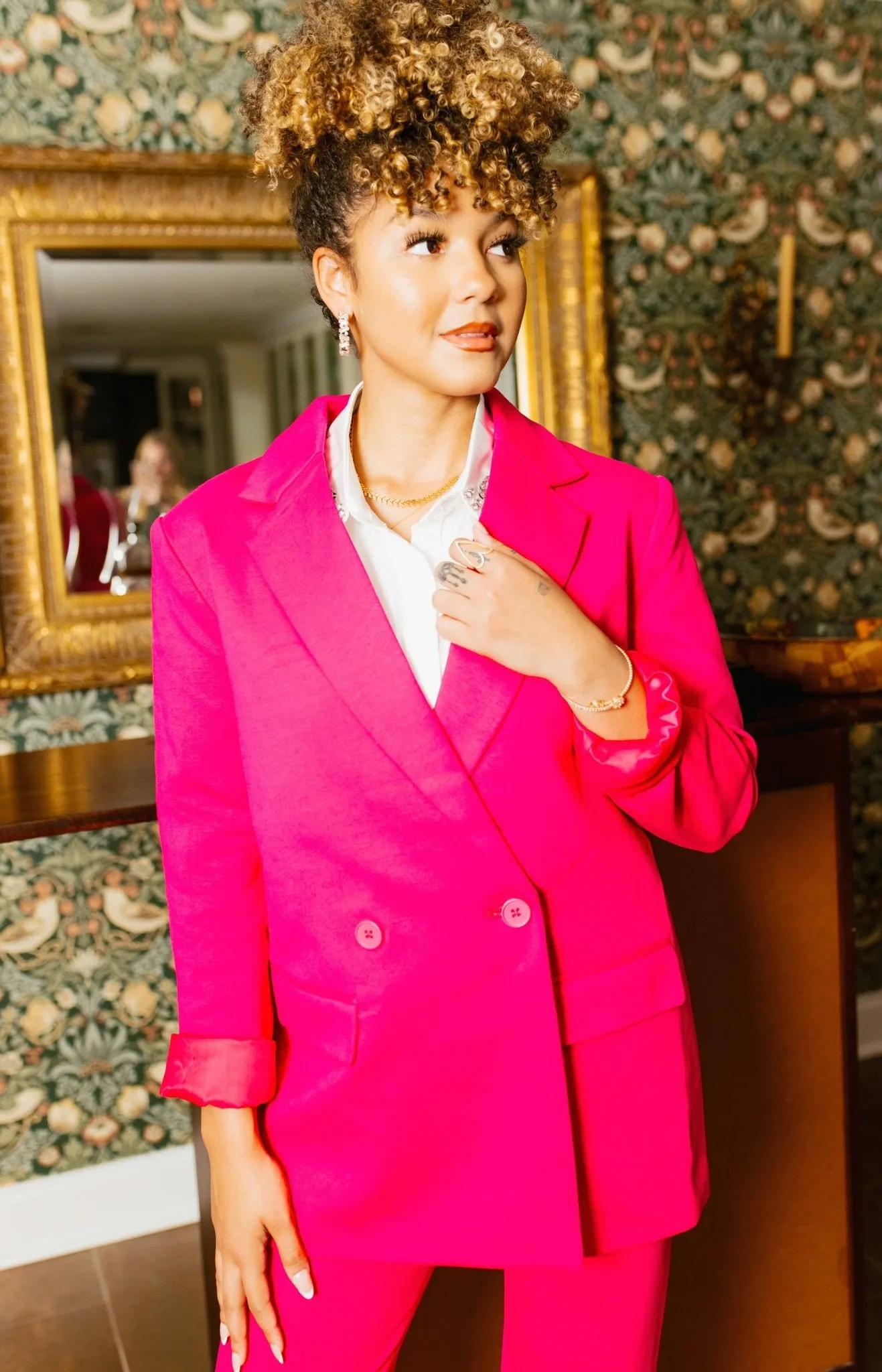 Endless Rose: Fitted Blazer, FUCHSIA