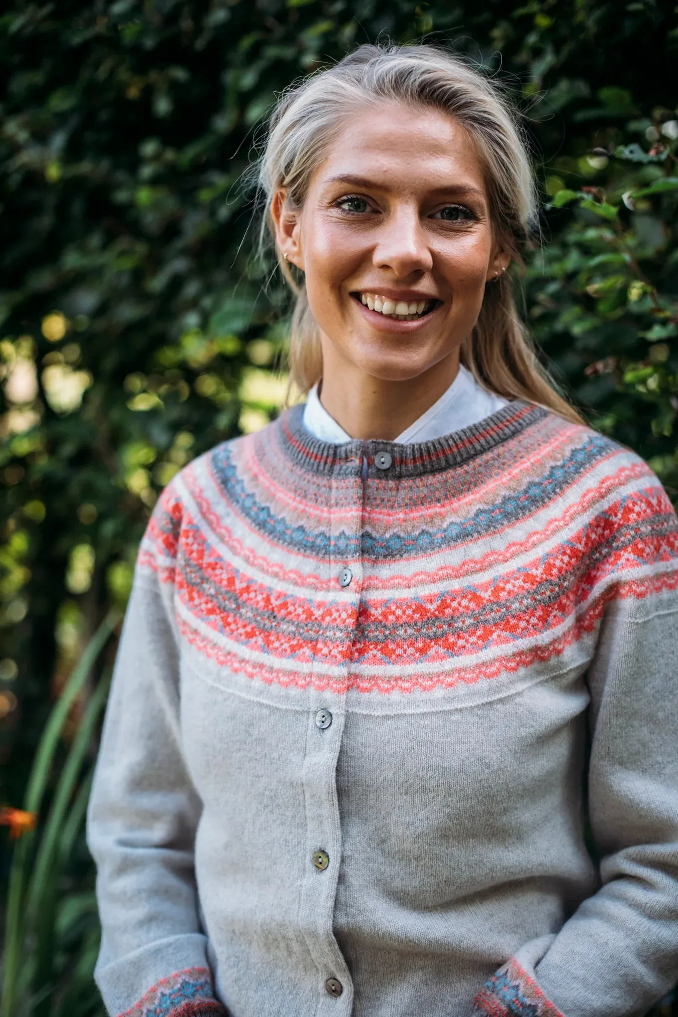 Eribe Alpine Cardigan - Hibiscus