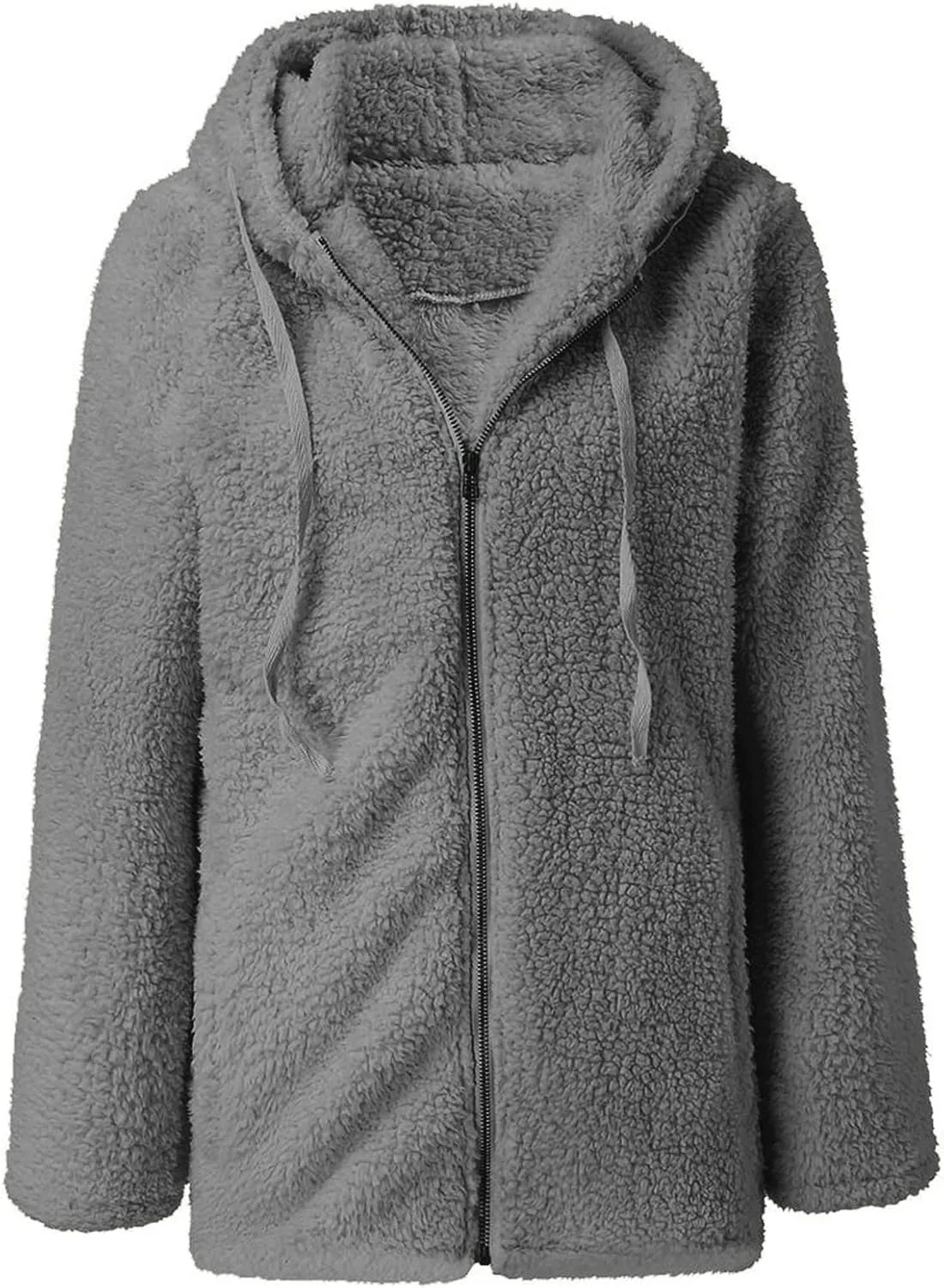 Faux Fleece Lined Wool for Women Fall Winter Long Sleeve Warm Fuzzy Hooded Cardigan Jackets Hoods Coats Women 2025