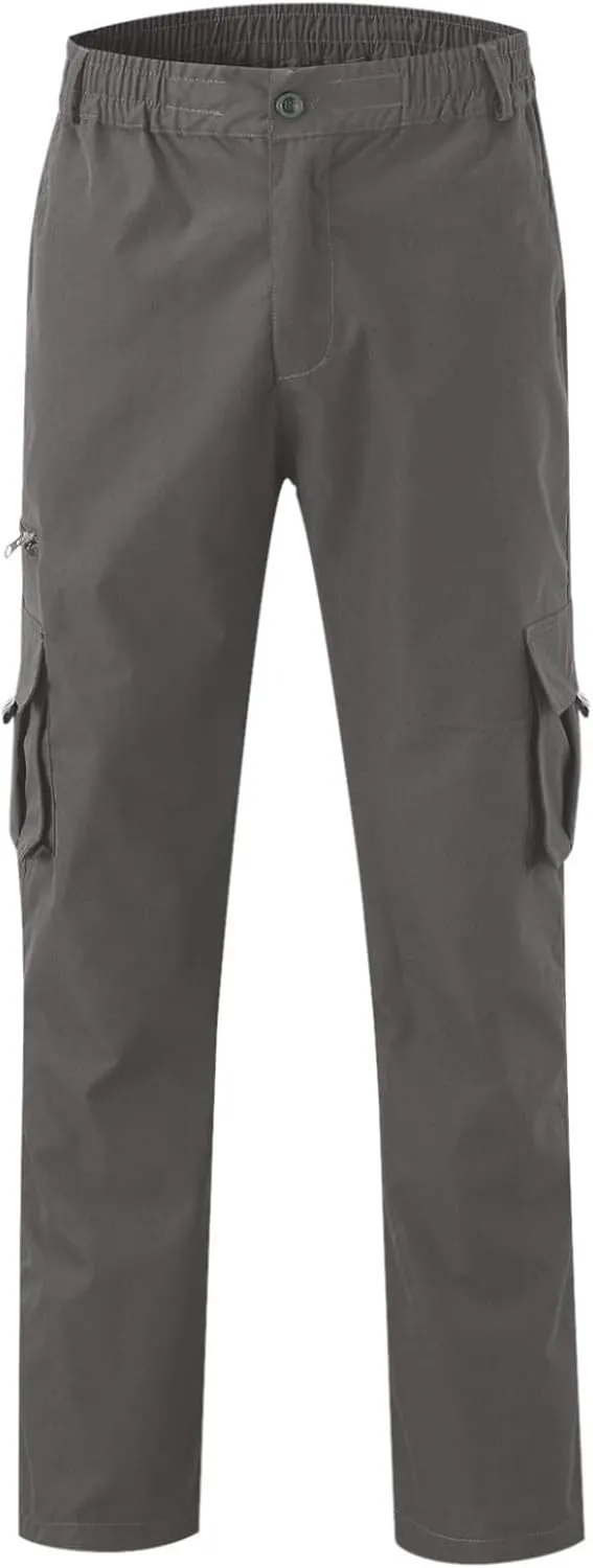 Fxbar Men's Outdoor Cargo Pant Relaxed Fit Lightweight Hiking Jogger Classic Fit Multi Pockets Fashion Trousers