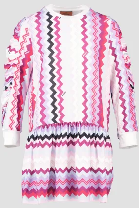 Girls Missoni Pink Patterned Jersey Dress