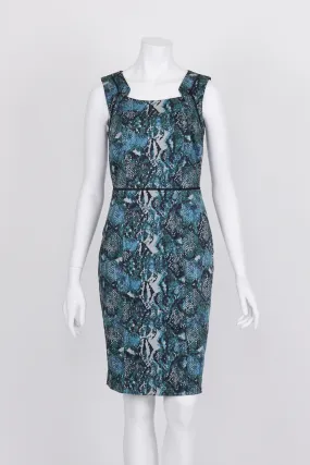 Jacqui E Patterned Sleeveless Dress 8