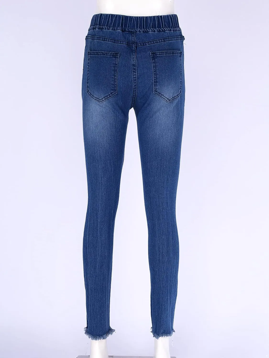 Jeans for Women High Waist Skinny Destroyed Ripped Hole Denim Pants Stretch Denim Jeans
