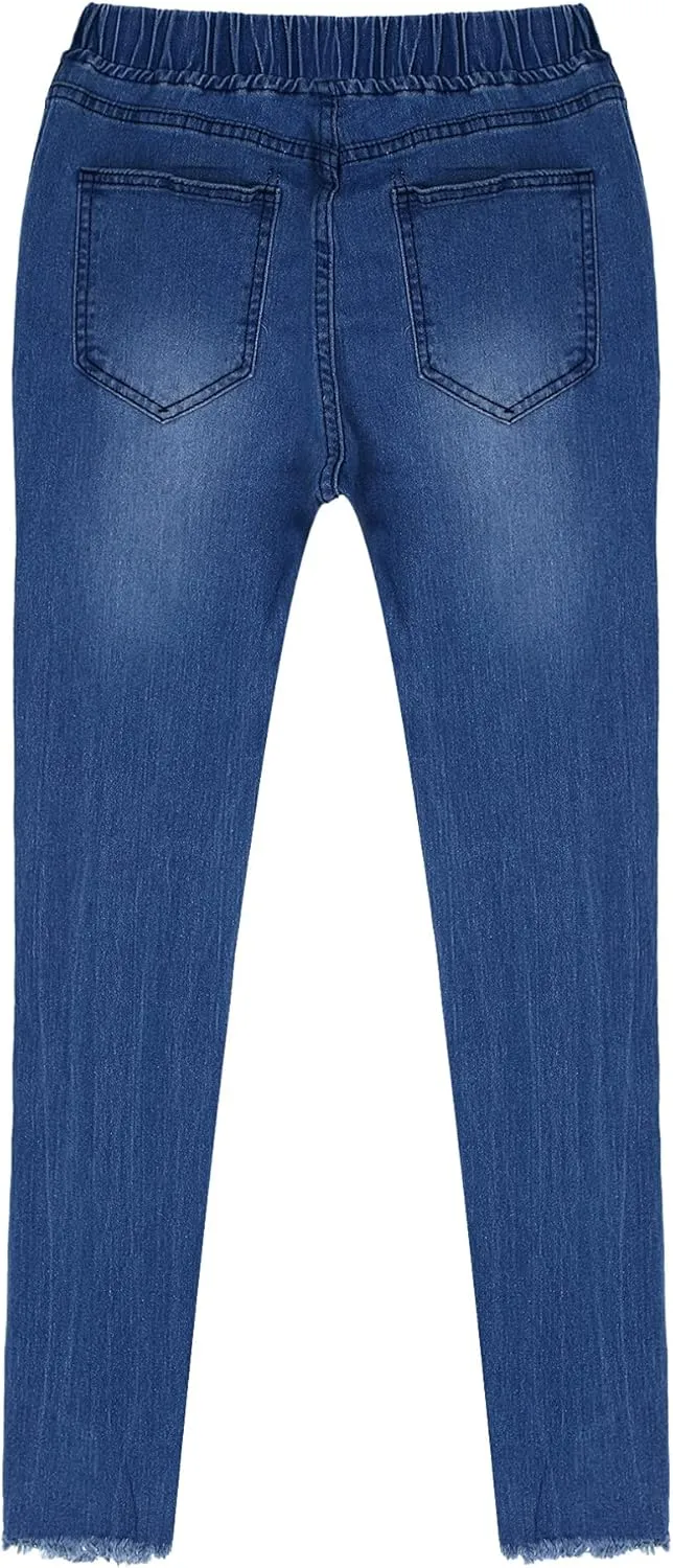 Jeans for Women High Waist Skinny Destroyed Ripped Hole Denim Pants Stretch Denim Jeans
