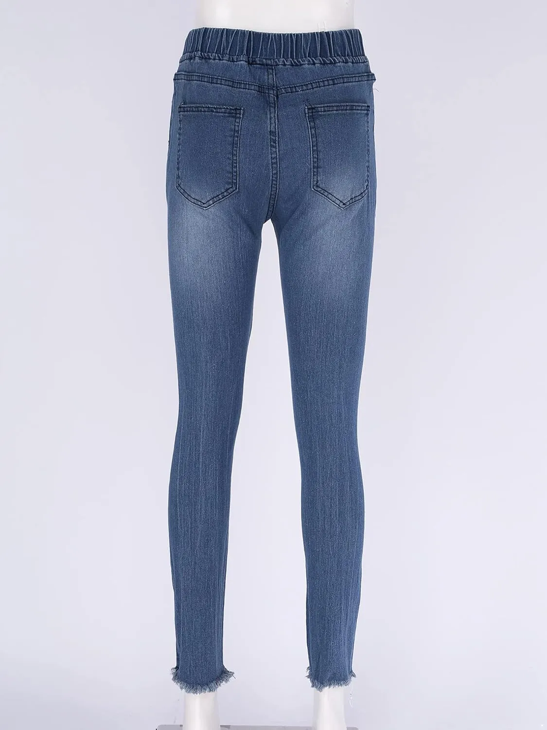 Jeans for Women High Waist Skinny Destroyed Ripped Hole Denim Pants Stretch Denim Jeans