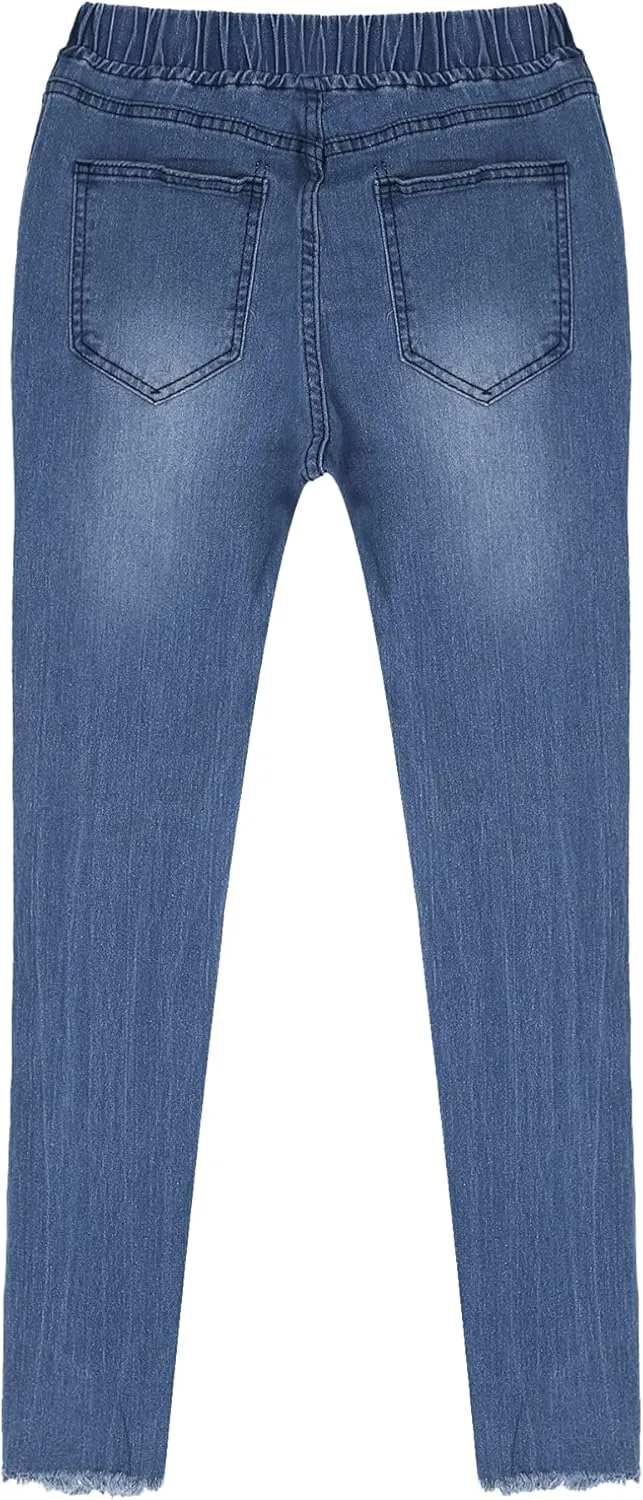 Jeans for Women High Waist Skinny Destroyed Ripped Hole Denim Pants Stretch Denim Jeans