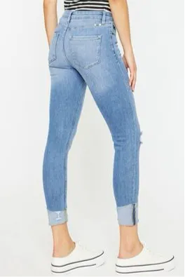 Kancan Distressed Button Fly Jeans