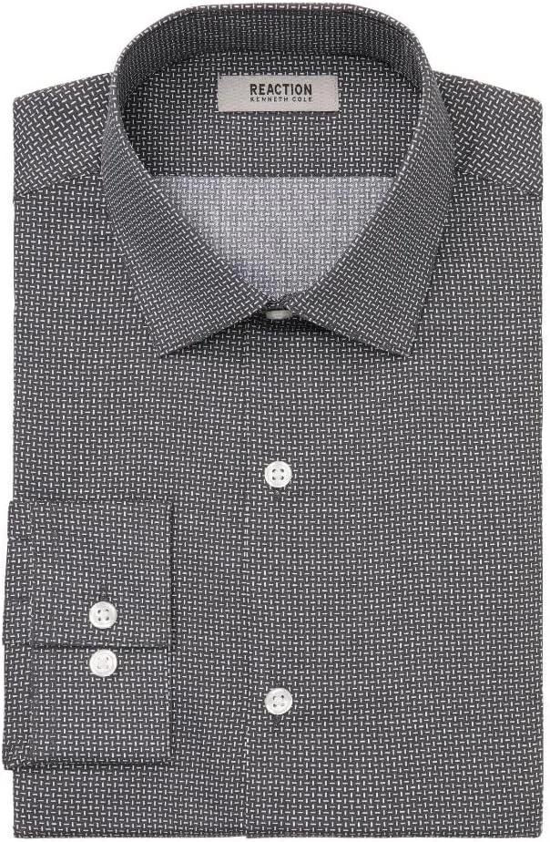 Kenneth Cole REACTION Men's Dress Shirt Slim Fit Techni-Cole Stretch