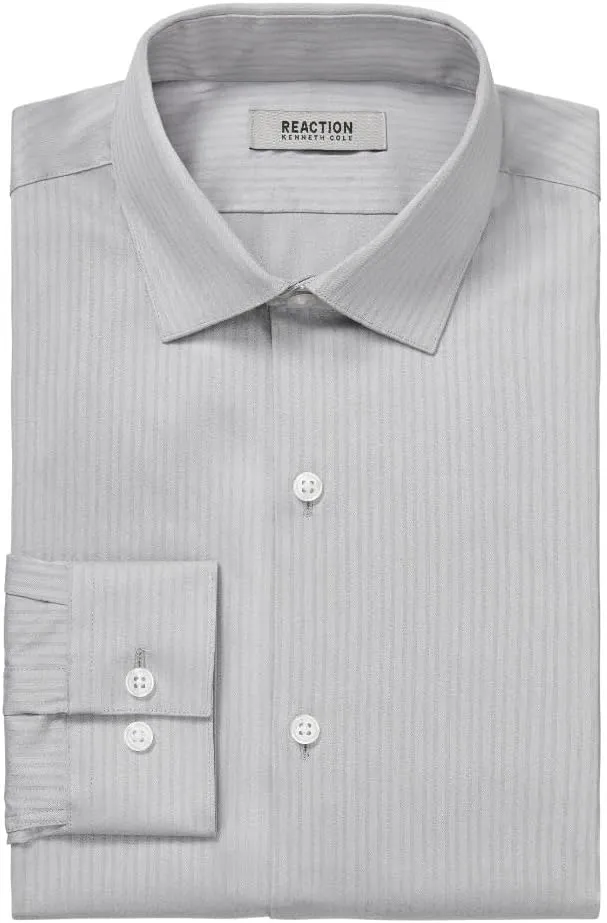 Kenneth Cole REACTION Men's Dress Shirt Slim Fit Techni-Cole Stretch
