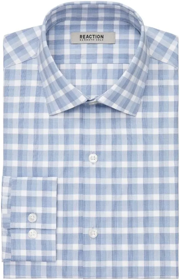 Kenneth Cole REACTION Men's Dress Shirt Slim Fit Techni-Cole Stretch