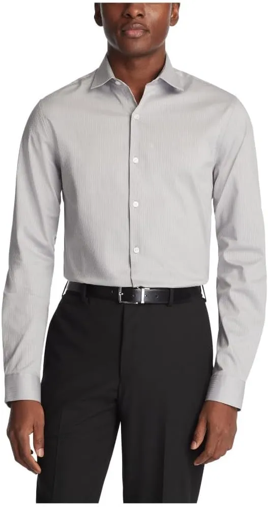 Kenneth Cole REACTION Men's Dress Shirt Slim Fit Techni-Cole Stretch