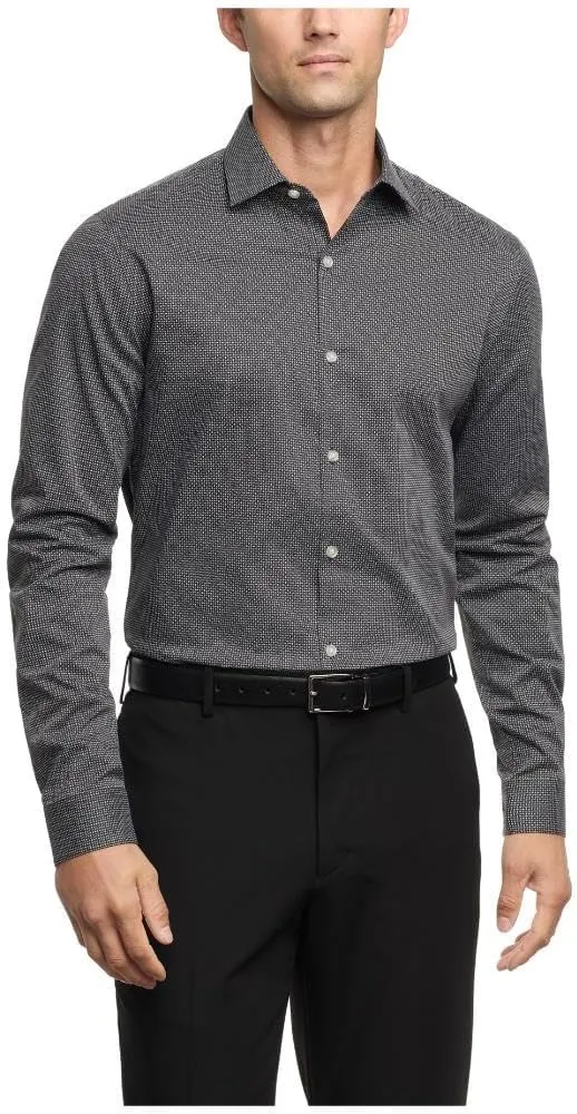 Kenneth Cole REACTION Men's Dress Shirt Slim Fit Techni-Cole Stretch