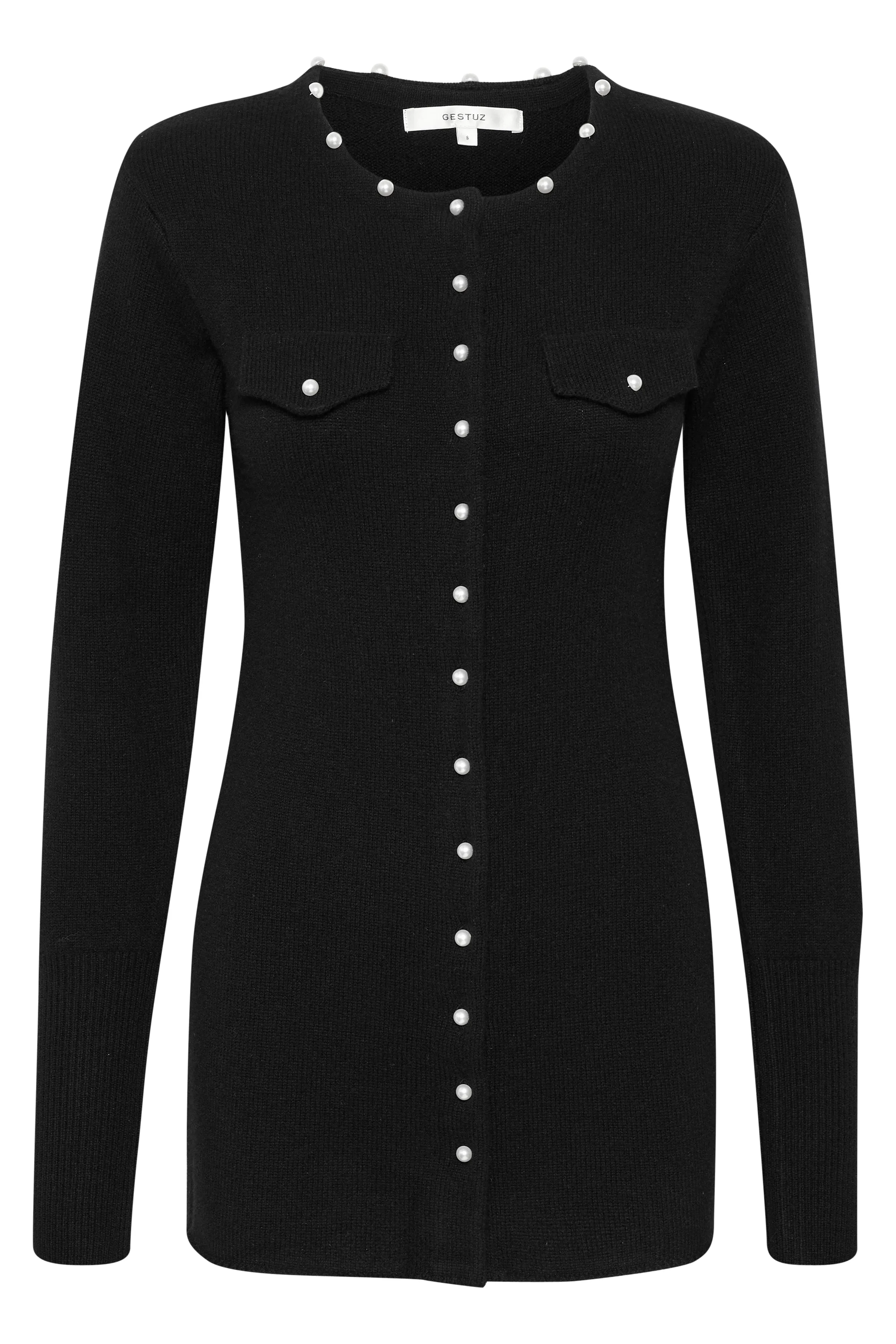 ManziGZ Wool Pearly Cardigan - Black