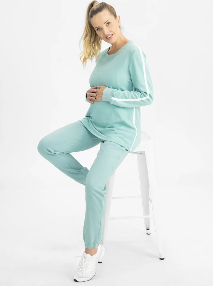 Maternity Sweatpants in Sage Green