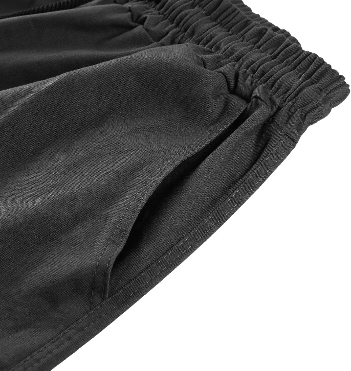 Men's Casual Cargo Pants Elastic Waist Joggers Relaxed Fit Work Overalls Hiking Hunting Streetwear Trousers