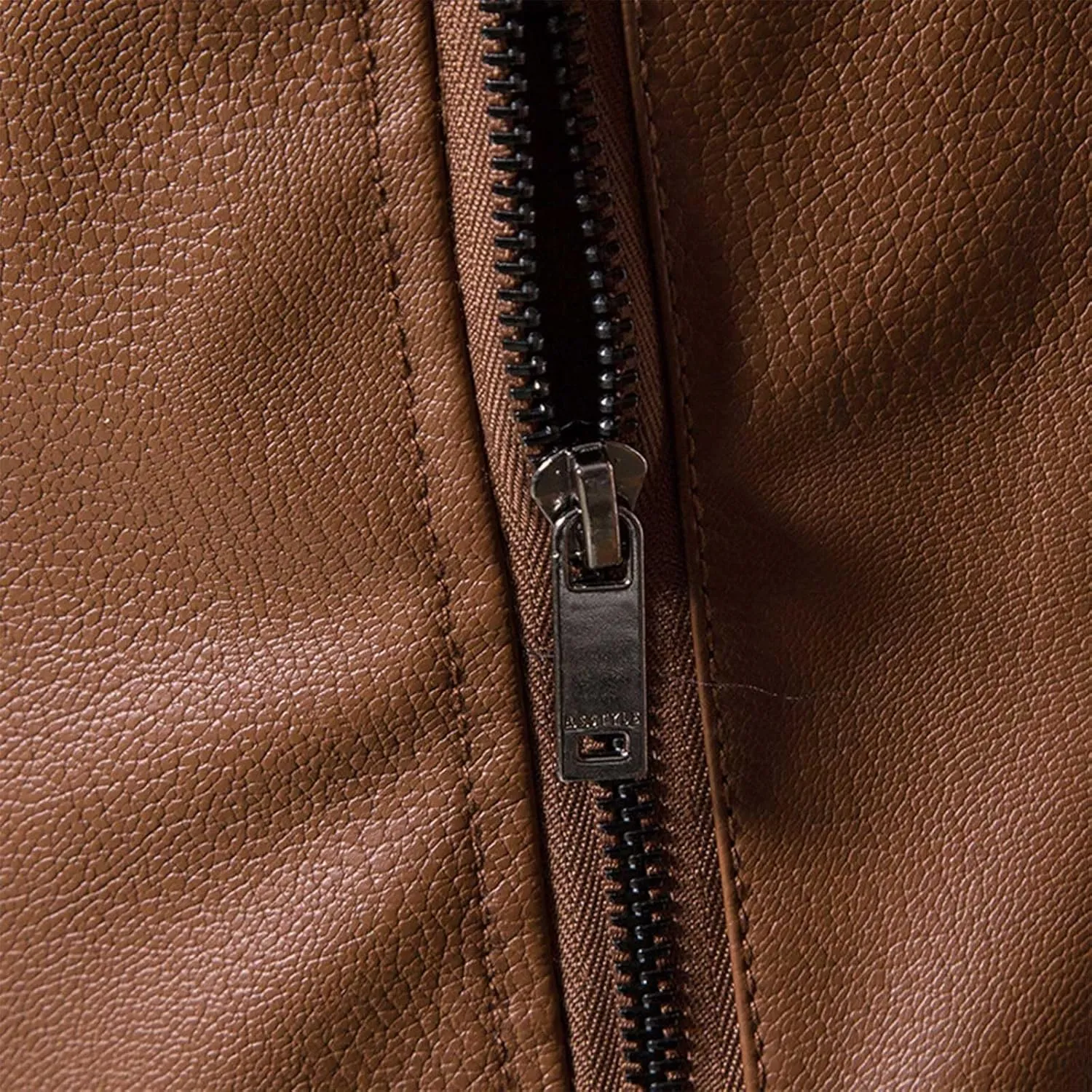 Men’s Faux Fleece Lined Leather Jackets Bomber Jacket Stylish Winter Coat Zip Up Sherpa Jacket