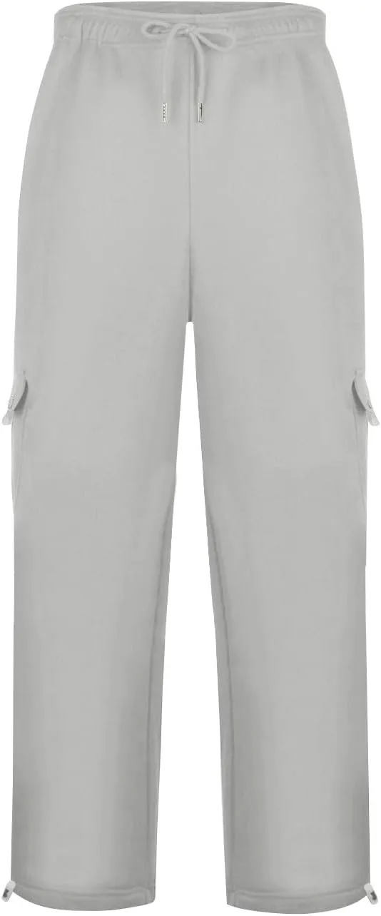Men's Pants Casual Relaxed Fit Drawstring Sweatpants Tactical Hiking Joggers Cargo Stretch Workout with Multi Pockets