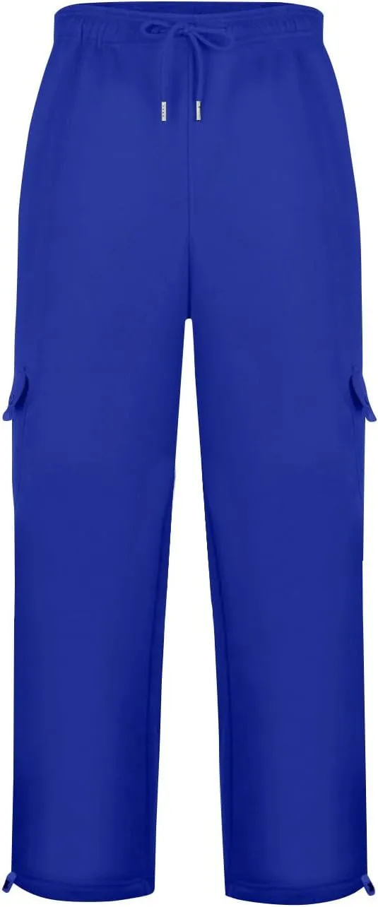 Men's Pants Casual Relaxed Fit Drawstring Sweatpants Tactical Hiking Joggers Cargo Stretch Workout with Multi Pockets
