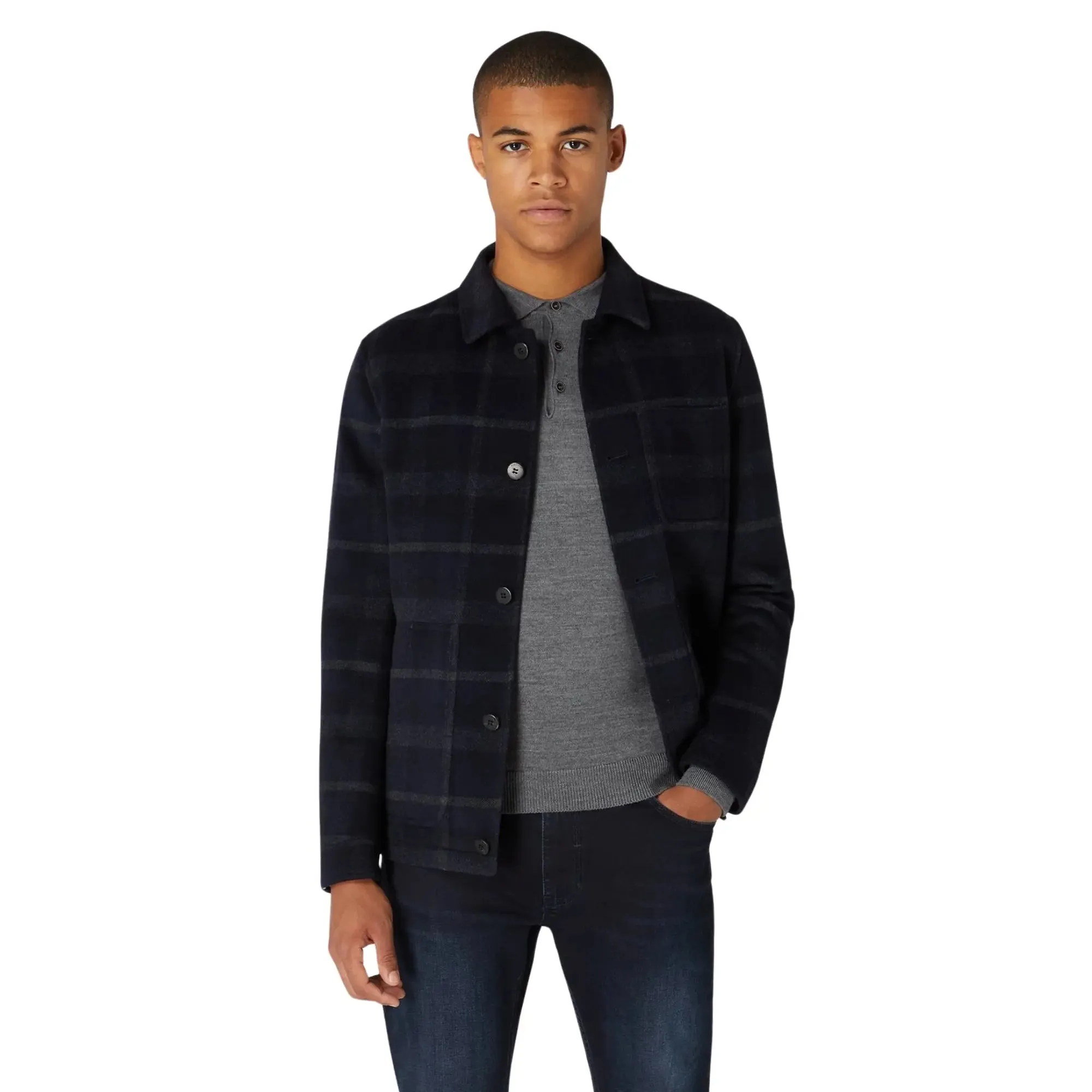 Navy Smith Tailored Coat