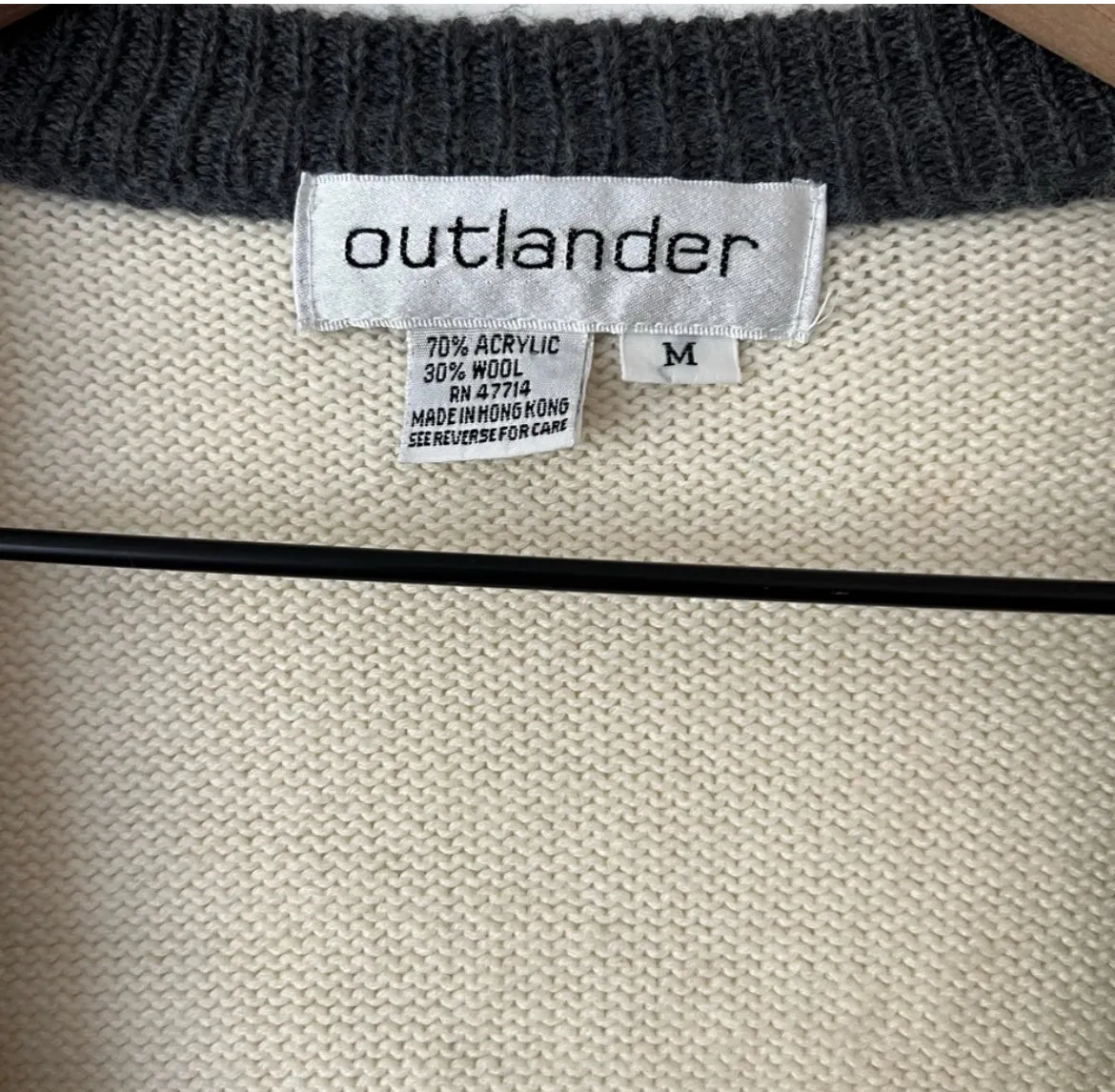 Outlander Vintage Wool Blend Button-front Knit Cardigan
