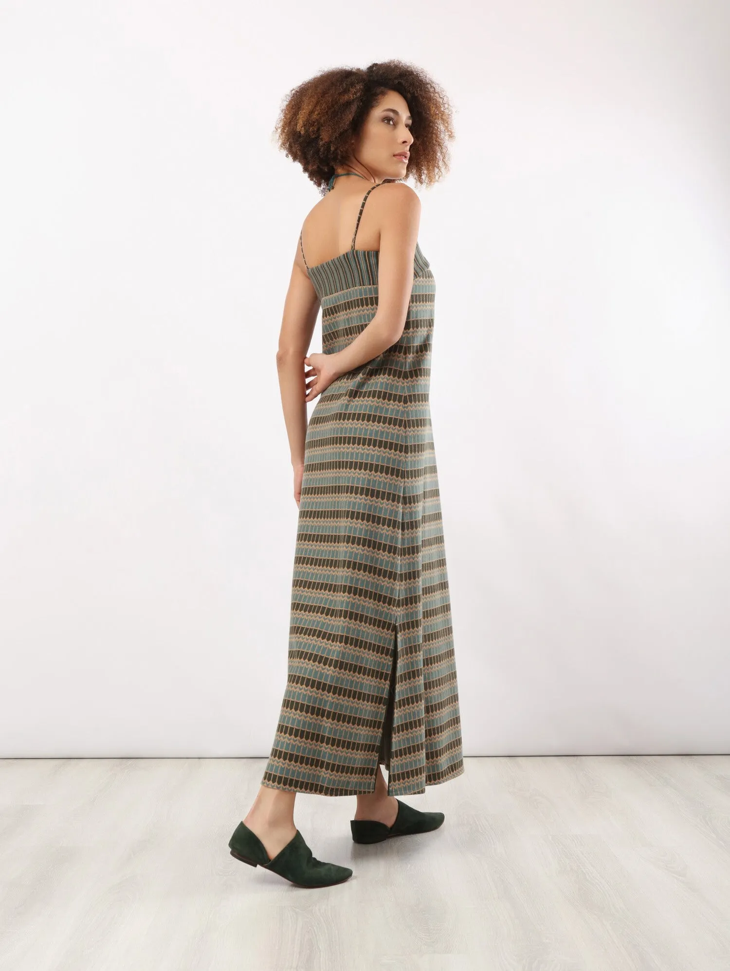 Patterned jacquard dress